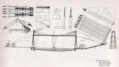 Bizkaia Bridge architectural plans by Alberto Palacio, 1893