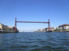 Transporter Bridge (Puente de Vizcaya) spanning the river in Biscay, Spain