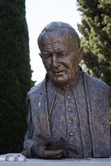 Statue of Jean-Paul II at Monastère du Cimiez in Nice