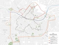 Map of the historical center of Lima with current boundaries in 2018