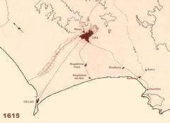 Map of Lima's evolution in 1615 by Edgardo Reyes