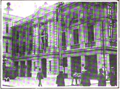 The centre of Lima during a mass repainting campaign in 1909