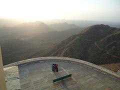 Top view from Monsoon Palace in Udaipur