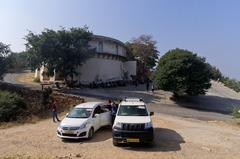 Parking of the Monsoon Palace in Udaipur