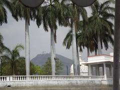 Nehru Garden in Udaipur with Monsoon Palace on the mountain