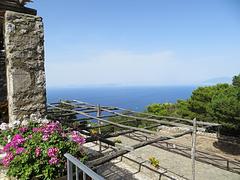 Monte Solaro mountain with panoramic view, clear blue sky