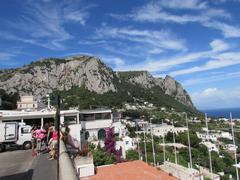 Capri Island Muntele Solaro seen from Via Roma