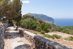 Far view of Anacapri on Monte Solaro