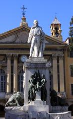 Nice Place Garibaldi with classical architecture and vibrant outdoor cafe