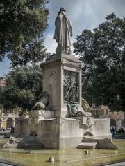 Rear view of Garibaldi monument in Nice