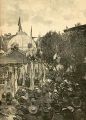 Inauguration of Giuseppe Garibaldi monument in Nice by sculptor Deloye