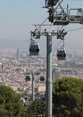 cable car to Montjuic Castle in Barcelona