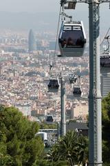 cable car to Montjuic Castle in Barcelona