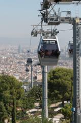 Montjuic cable car in Barcelona