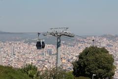 Montjuic cable car in Barcelona