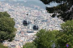 cable car to the Montjuic Castle in Barcelona