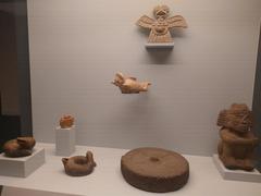 Pre-Hispanic clay figures at Museo Amparo