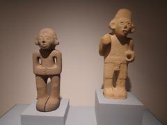 Pre-Hispanic clay figures at Museo Amparo