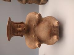 Ancient Tuxcuacuesco-Ortices earthen clay sculpture of a solemn woman