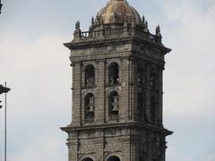 Puebla Cathedral viewed from the terrace of Museo Amparo