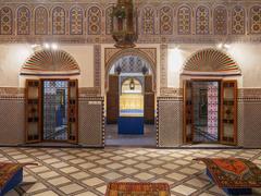 Dar Si Said Museum courtyard with traditional Moroccan architecture