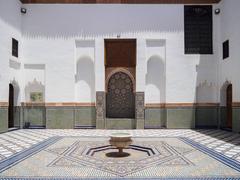 Dar Si Said Museum courtyard with a central fountain and ornate arches