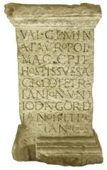 Autel taurobolique de Valeria Gemina, 241 ap. JC, Musée Eugène-Camoreyt