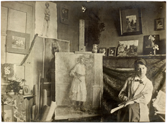 Jeanne Malivel in her studio circa 1920