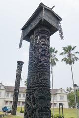 Decorative totems at Sarawak State Museum