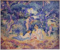 Henri-Edmond-Cross painting Le bois ou Nu sous bois