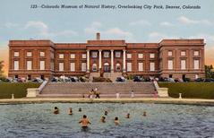 Postcard view of Colorado Museum of Natural History in Denver