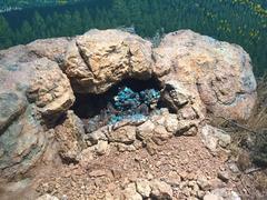 Amazonite and Smoky quartz diorama at Denver Museum of Nature and Science