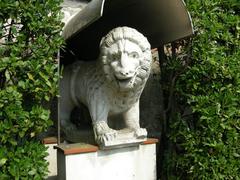 Museo Nazionale di Villa Guinigi garden lion statue