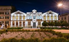 Museum of Fine Arts at night in Carcassonne, Aude, France