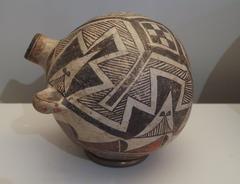 Acoma gourd made of terracotta circa 1920 on display