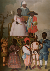 La Mascarade nuptiale painting by José Conrado Roza, 1788