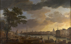 Vue du Port de La Rochelle in 1762, painting by Édouard Pinel