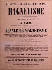 affiche d'une séance publique de magnétisme