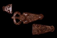 7th-century CE belt ornaments and buckle with silver encrusts