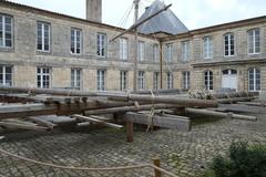 courtyard of the Musée de la Marine in the Hôtel de Cheusses, Rochefort, Charente-Maritime, France