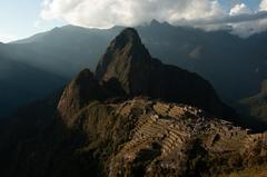 Machu Picchu Citadel at sunset