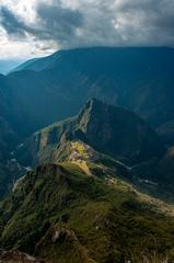 Machu Picchu citadel at sunset