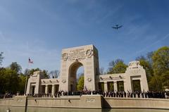 B-52 Stratofortress flies over Lafayette Escadrille Memorial in France during a ceremony