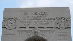 detailed view of the text on the memorial of the Escadrille La Fayette