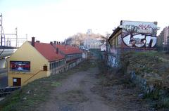 Hrabovská spojka railway in Prague-Žižkov