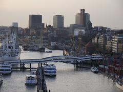 Hamburg waterside view from Elbphilharmonie