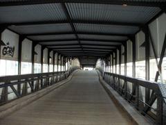 Überseebrücke bridge in Hamburg harbor