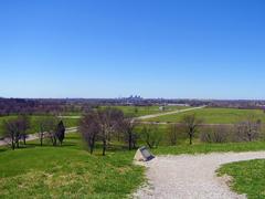 View of St. Louis from Cahokia Mounds