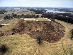 Aerial view of Monks Mound at Cahokia