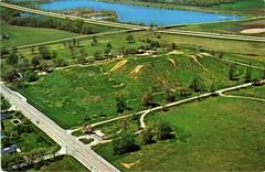 Aerial view of Cahokia Mounds State Park